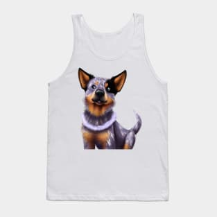 Cute Australian Cattle Dog Drawing Tank Top